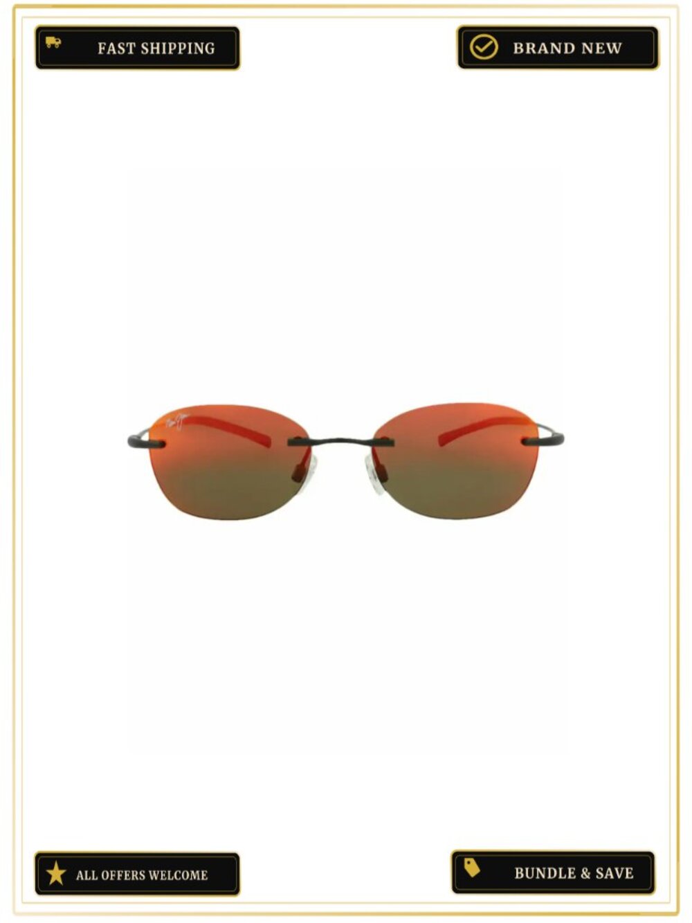 Round-Frame Memory Metal Sunglasses Mirrored Lens